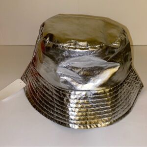 Metallic Silver Bucket Hat